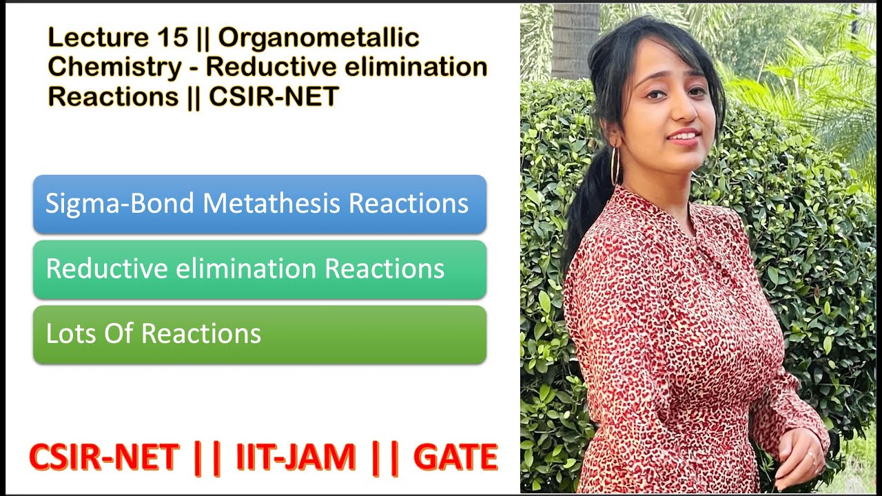 Organometallic Chemistry- Reductive elimination Reactions ||CSIR-NET ||Gate || IIT-JAM