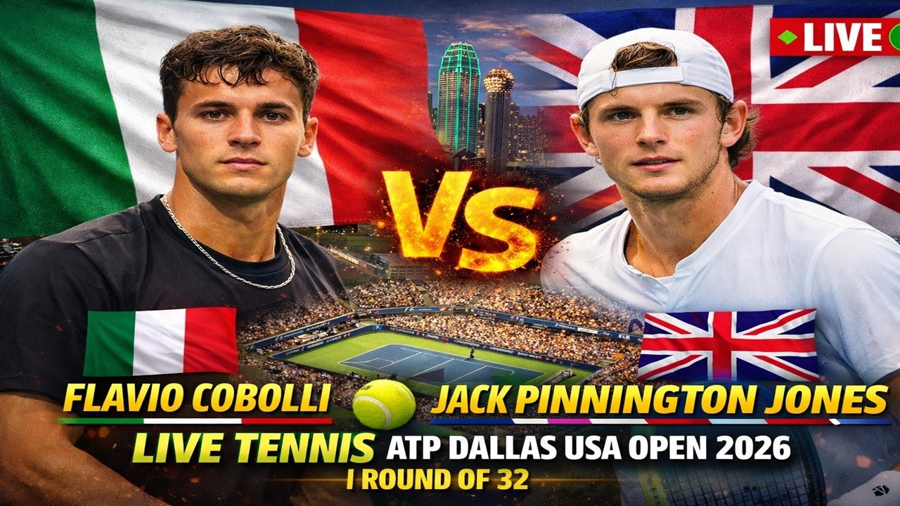 Flavio Cobolli vs Jack Pinnington Jones 🎾LIVE TENNIS ATP Dallas USA Open 2026 | Round Of 32