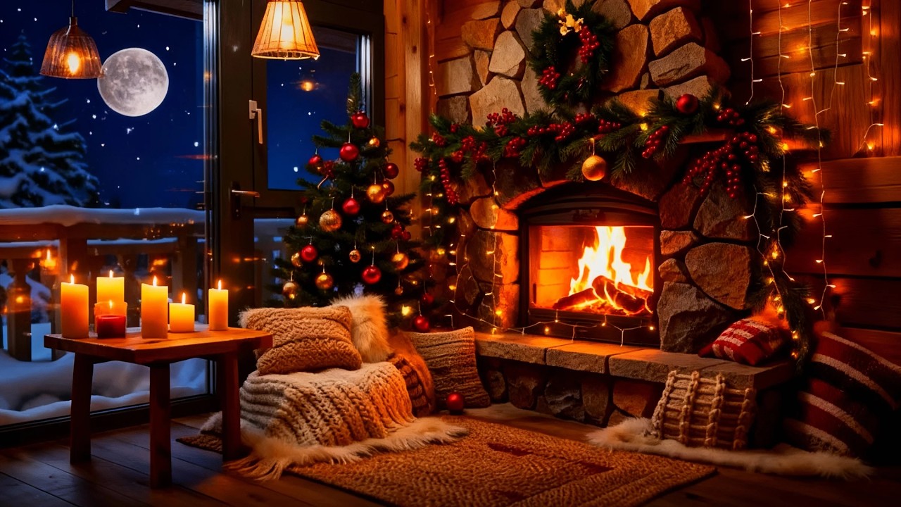 Cozy Christmas Eve Night Ambience For Deep Sleep ❄️