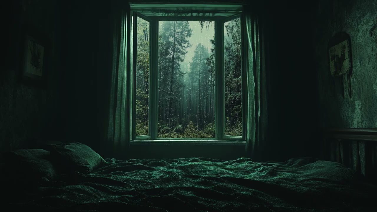 Relaxing Rain Drops on Window at Night | Soft Rain Sounds for Sleep & Anxiety Relief