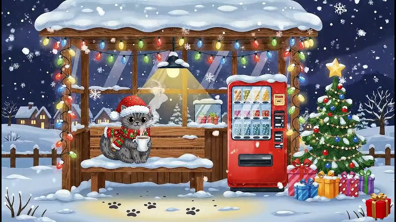 Cozy Christmas Night with Cimi 🎄 Warm Lofi Beats Holidays 🎅 Winter Lofi Music Study Session