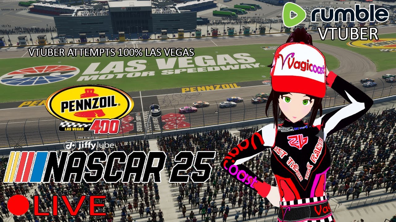 (VTUBER) - Vtuber Attempts full Las Vegas Race in NASCAR 25 - RUMBLE