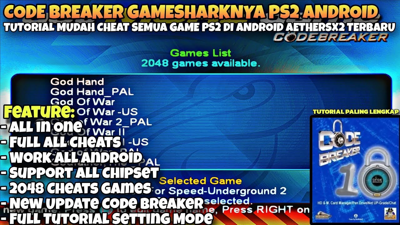 TERBARU!! Tutorial Lengkap Cara Mudah Cheats Game Aethersx2 Menggunakan Code Breaker | Work Semua HP
