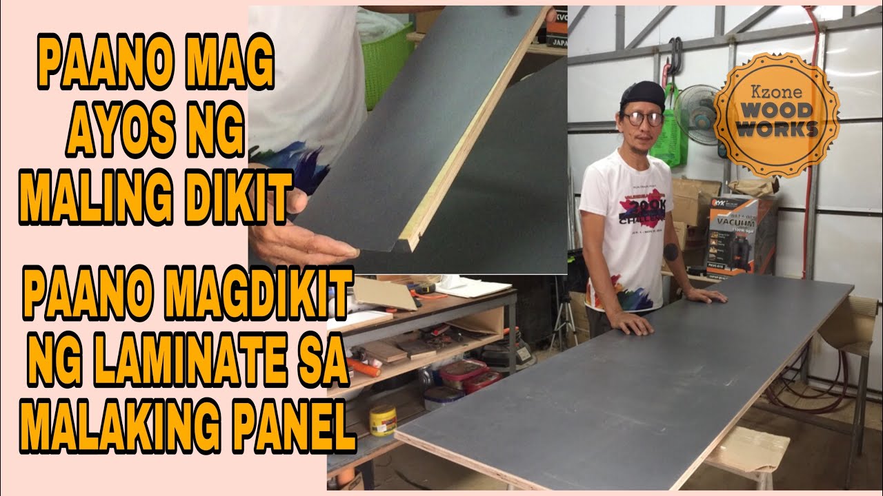 TUTORIAL: PAANO MAGDIKIT NG LAMINATE SA MALAKING PANEL AT MAG AYOS NG MALING DIKIT