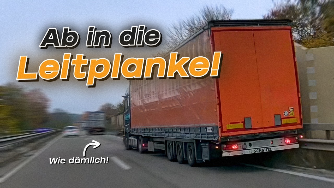 Dummer Unfall auf Autobahn, sturköpfige LKW-Fahrer & Endgegner Leitplanke! | #GERMAN #DASHCAM | #350