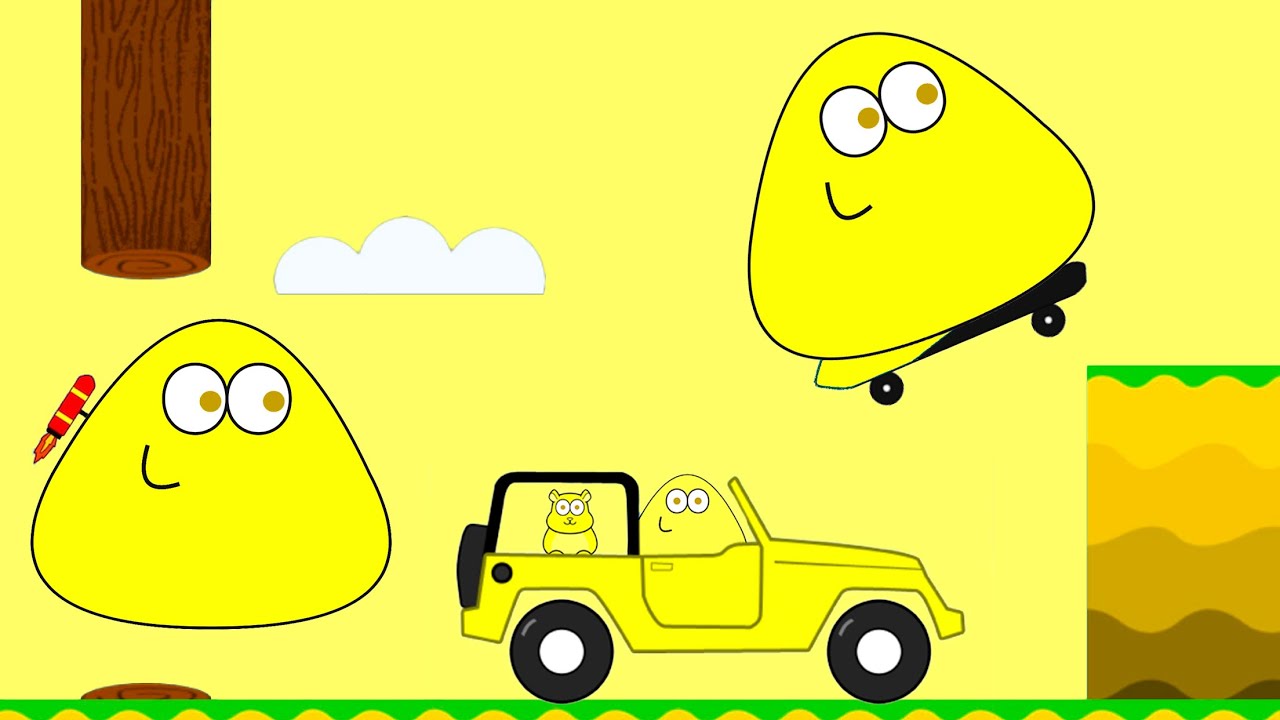 POU YELLOW GAMEPLAY | Pou Vlogs