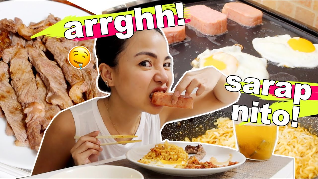 KAIN Po Tayo Sabay ng DINNER (Spam,Egg,Samyang,Beef Strips)