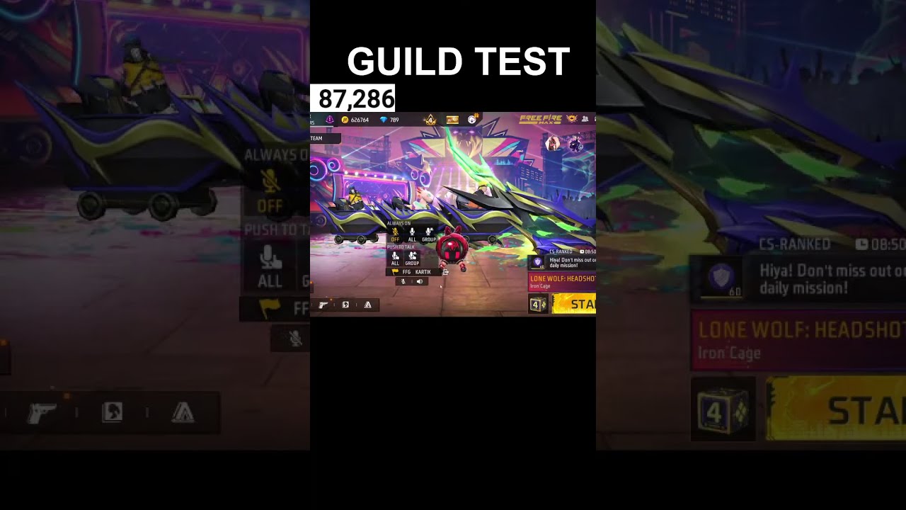 FFG UNIVERS LIVE GUILD TEST | free fire live |  ff live | live guild test | #freefirelive