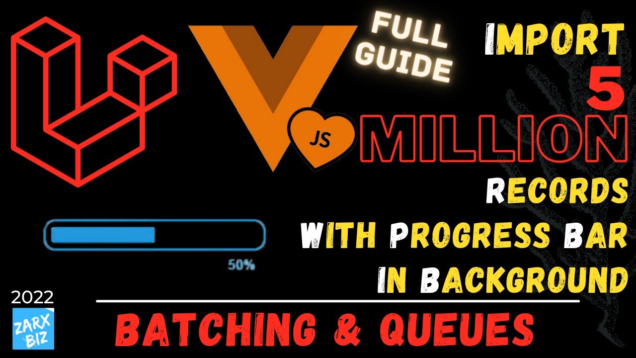 laravel queue tutorial with project example | Laravel batch with progress bar [Super Simple] 2022