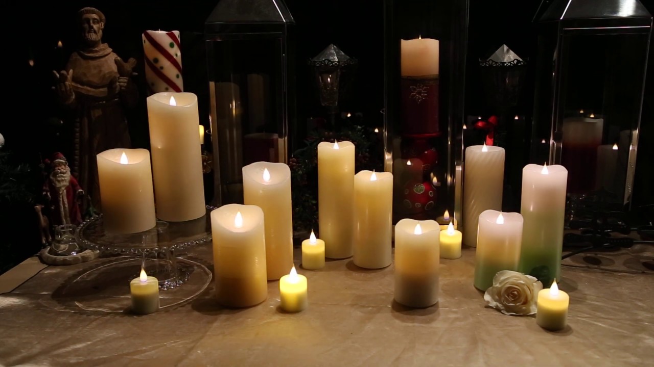 Simplux 3D Battery Flickering Wax Pillar LED Flameless Candles With Remote Timer