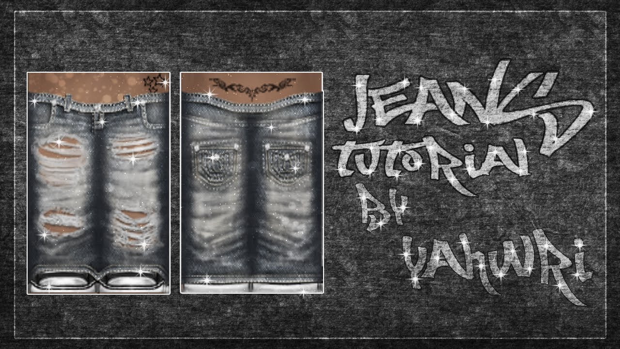 Updated Y2k Jeans Tutorial | Roblox Design Tutorial/Speed design | yahwri | krita