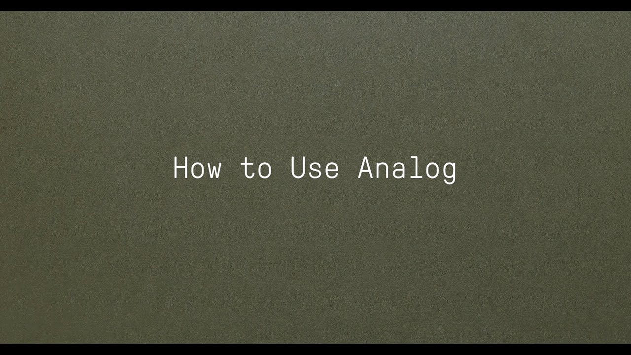Как использовать аналоговый