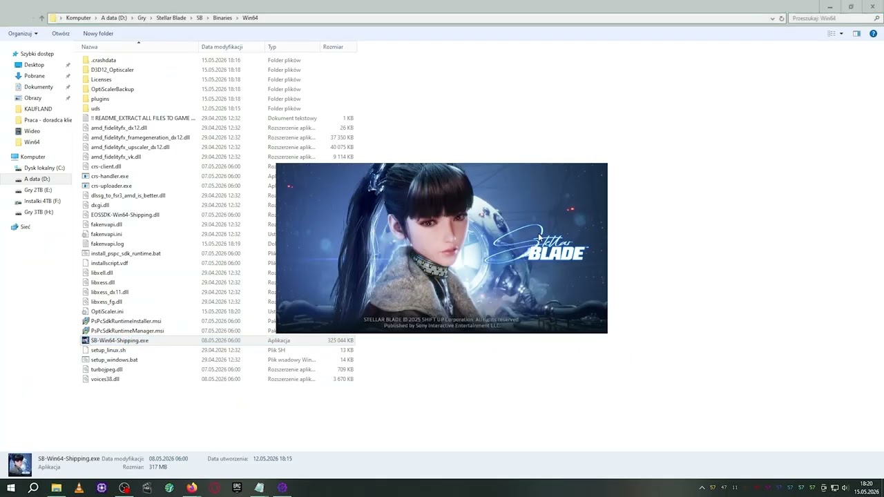 Stellar Blade Fix AMD FSR 4.0.2.0 Fatal Error OptiScaler RX 6800