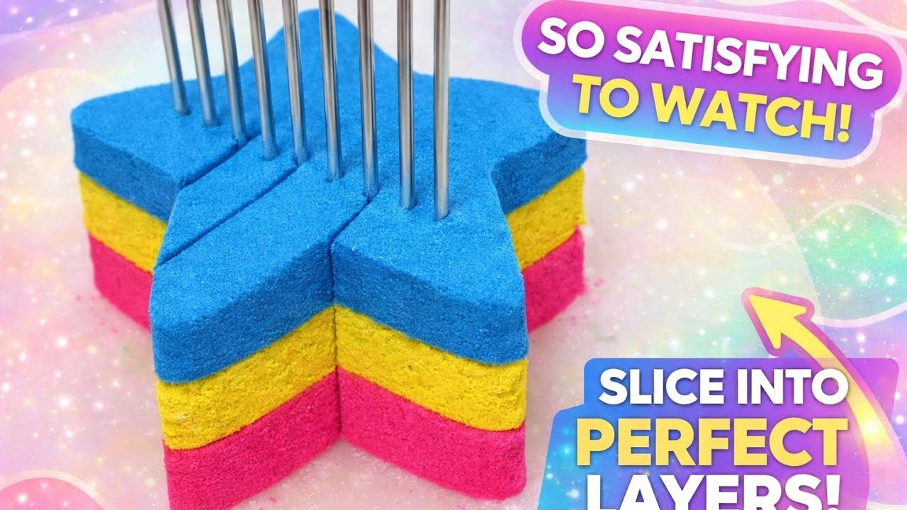 Most Satisfying Kinetic Sand Cutting ASMR | Relaxing Sand Slicing for Stress Relief