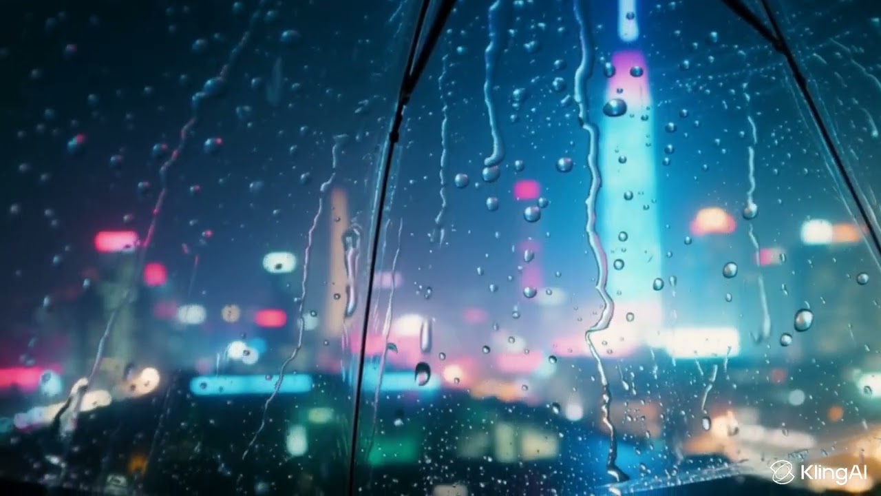 CYBER RAIN WINDOW 🌧️ Neon Night Room for Deep Sleep, Insomnia Relief & Dark Ambient Calm (4K)