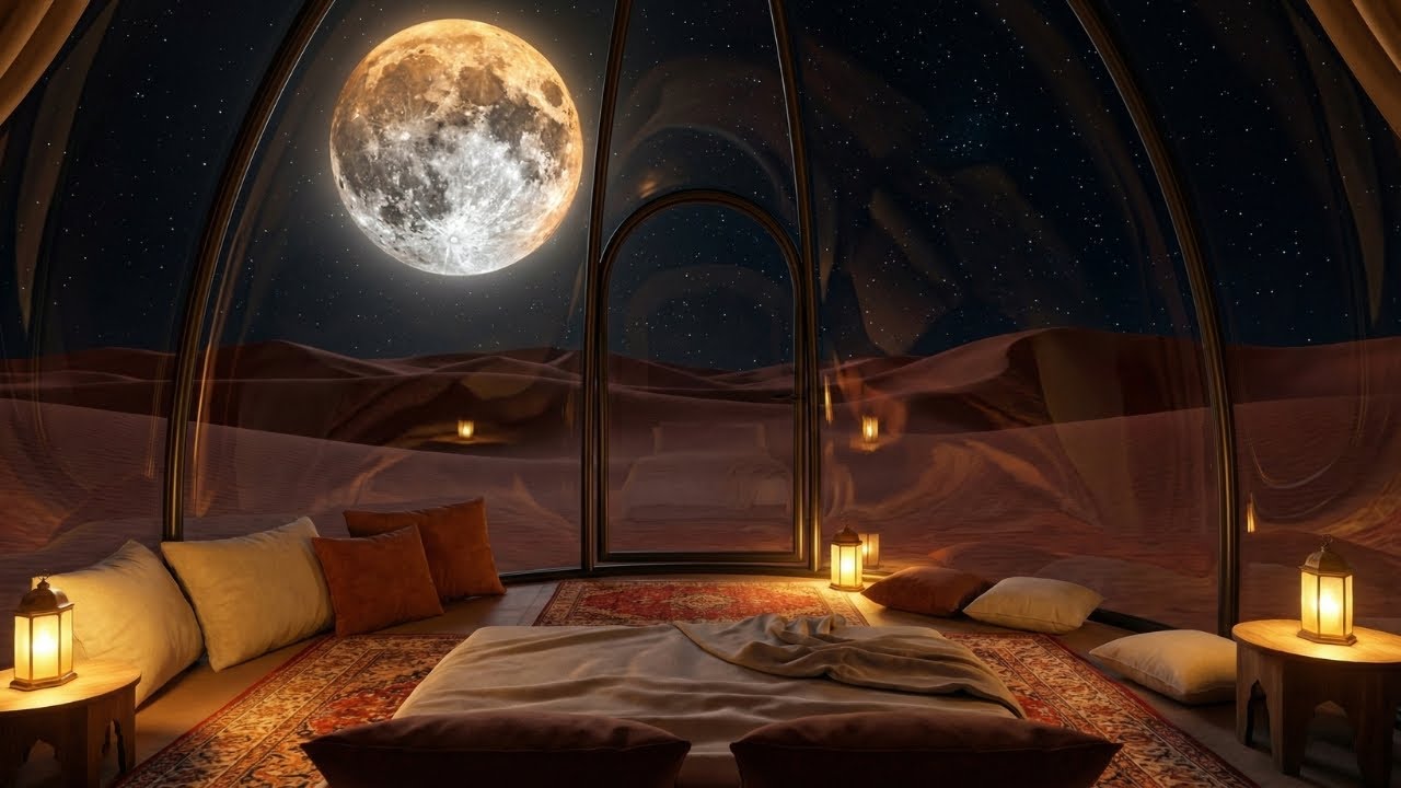 Drifting Beneath a Desert Moon | Calm Space Ambient Music for Sleep & Focus