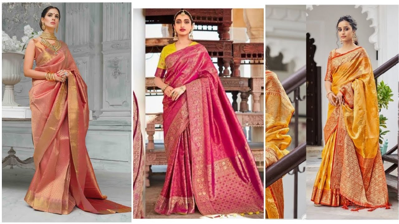 Latest kanjivaram saree design 2024 || Wedding saree collection 2024 || Kanjivaram saree #kanjivaram