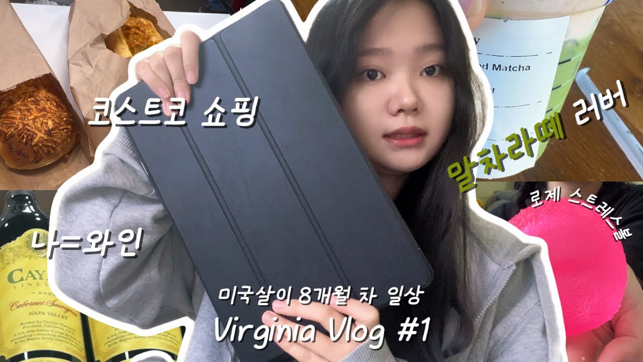 미국 버지니아 일상 브이로그🇺🇸 | 코스트코 쇼핑, 출근, 스타벅스 말차라떼