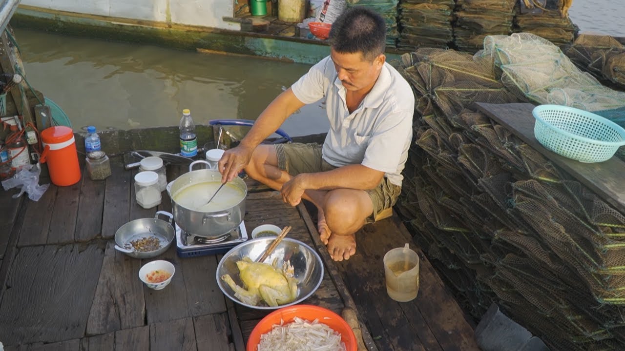 Cháo Gà Xé Phay trên Cánh Đồng Mùa Nước Nổi | Nét Quê #367