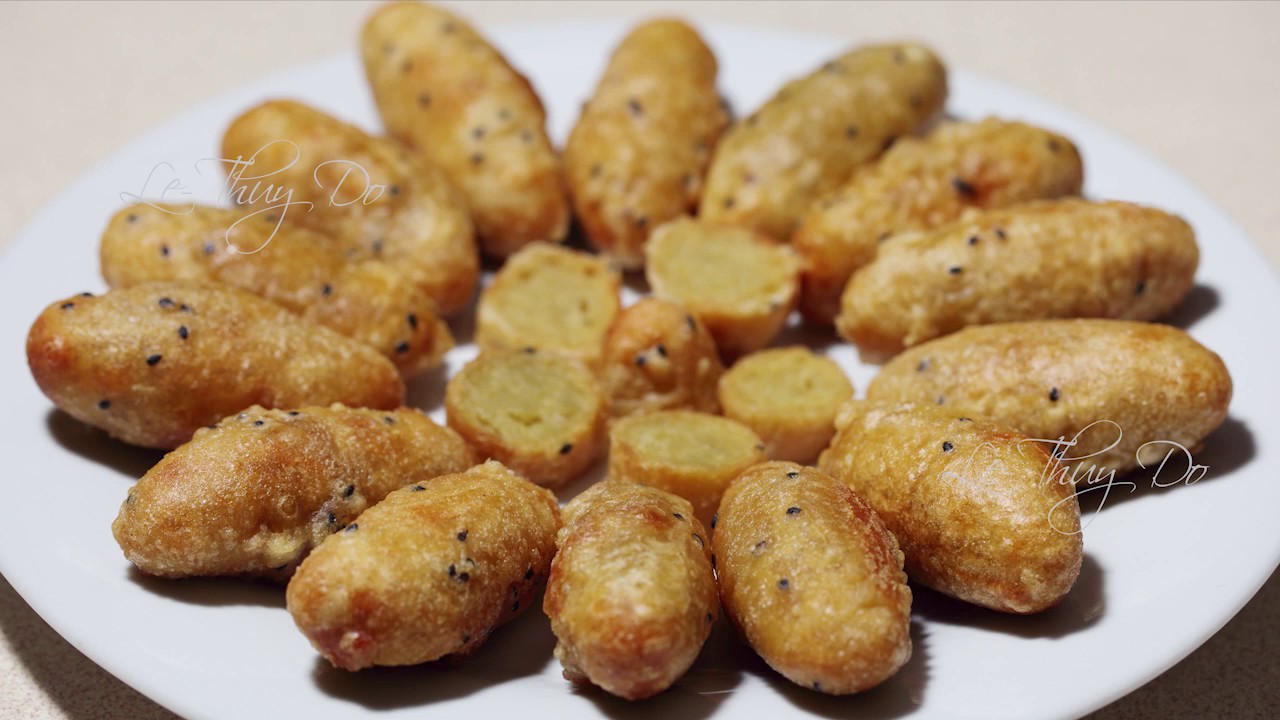 Khoai Lang Kén Cách Tự Pha Bột chiên Giòn - Crispy Sweet Potato  Cocoon