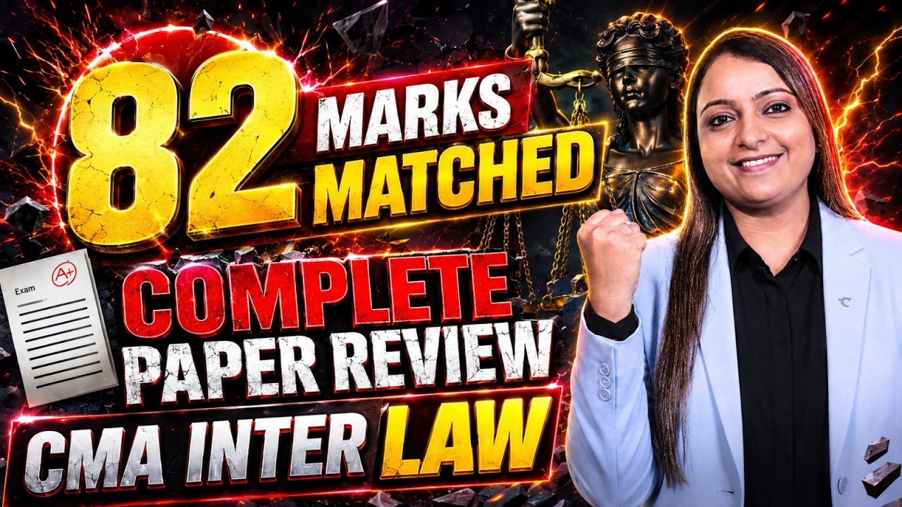 Review of CMA Inter | Law Paper | June 2026 | By CA Shruti chamaria Ma'am
