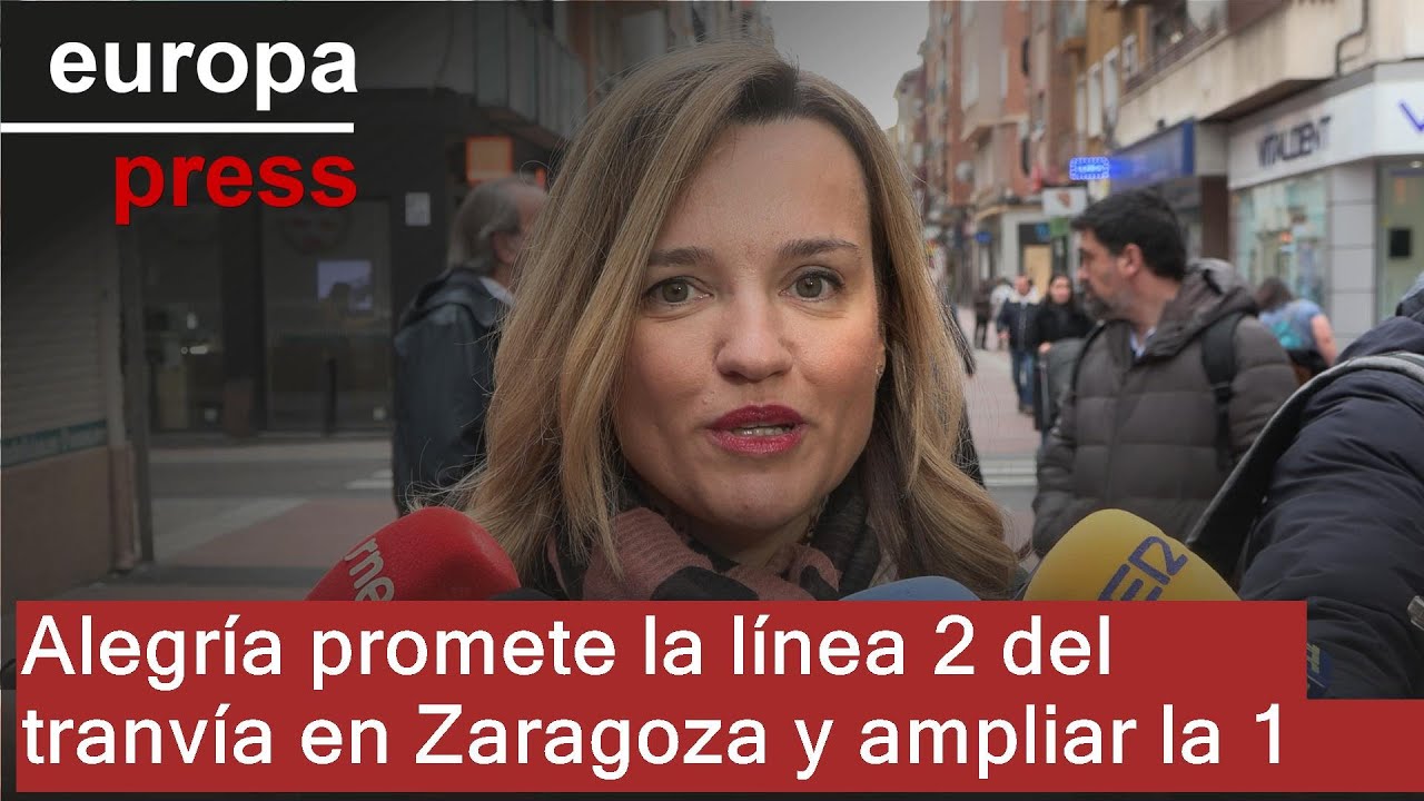 Alegría promete la línea 2 del tranvía en Zaragoza y ampliar la 1