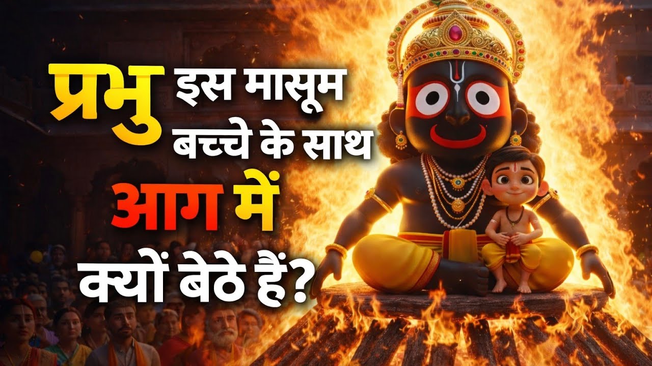 🔥 आखिर प्रभु इस मासूम बच्चे के साथ आग में क्यों बैठे हैं |      देखिये भक्ति का चमत्कार    😱 