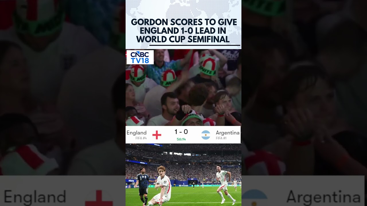 World Cup Semifinal|Anthony Gordon Strikes As England Take Crucial 1-0 Lead Against Argentina | N18G
