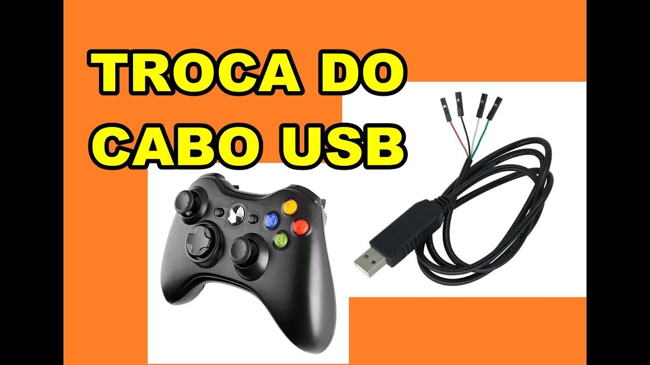 Conserto e Troca Do Cabo USB Do Controle de Xbox360 Para Computador