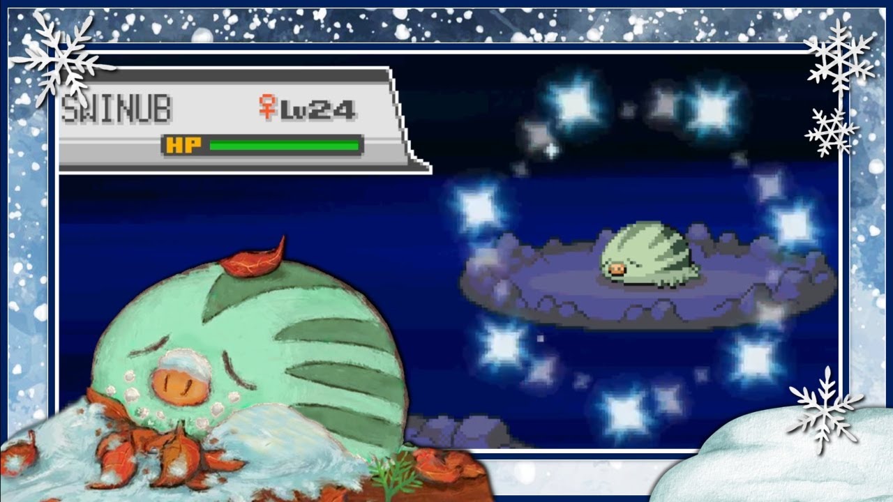 LIVE!! Shiny Swinub in SoulSilver after 40,200 REs [BQ #8]
