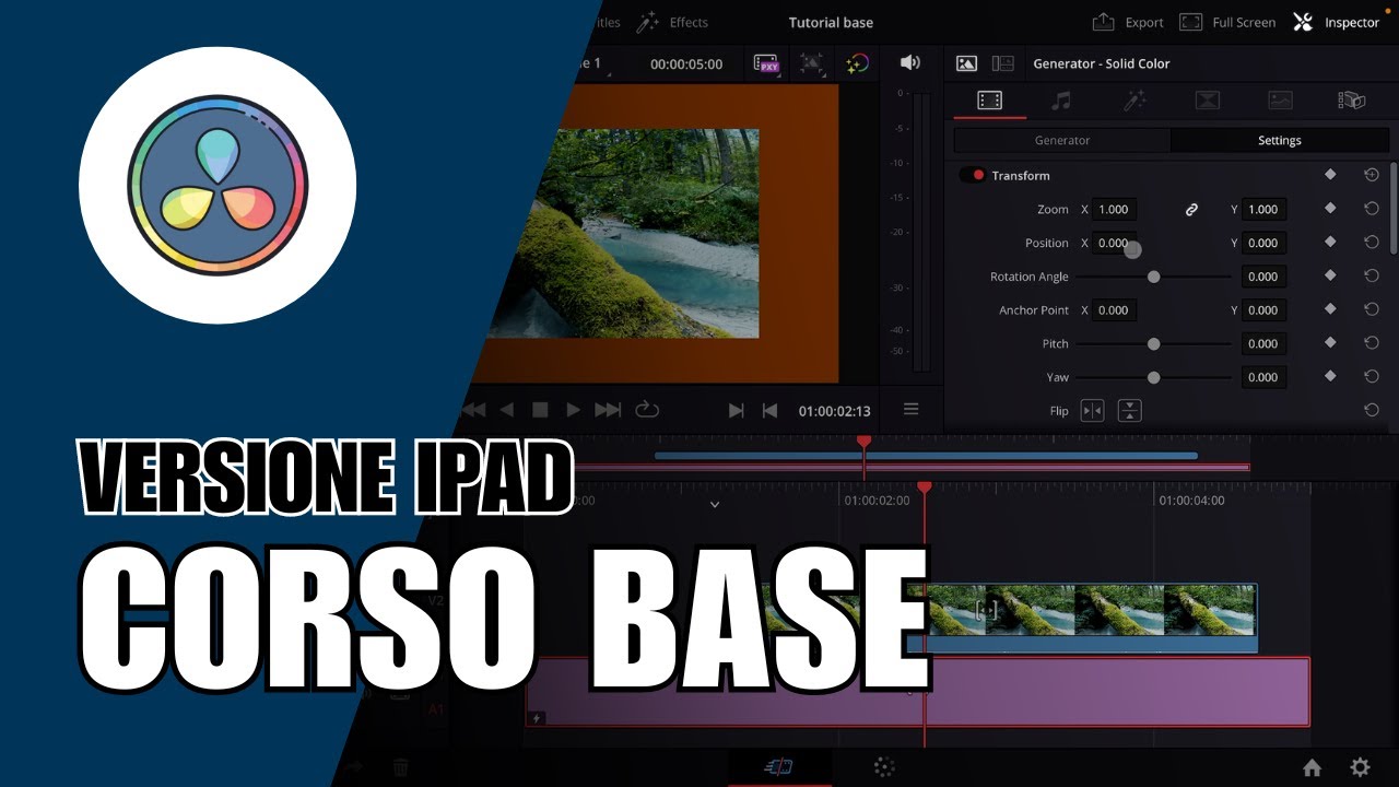 DAVINCI RESOLVE su iPad: il CORSO BASE