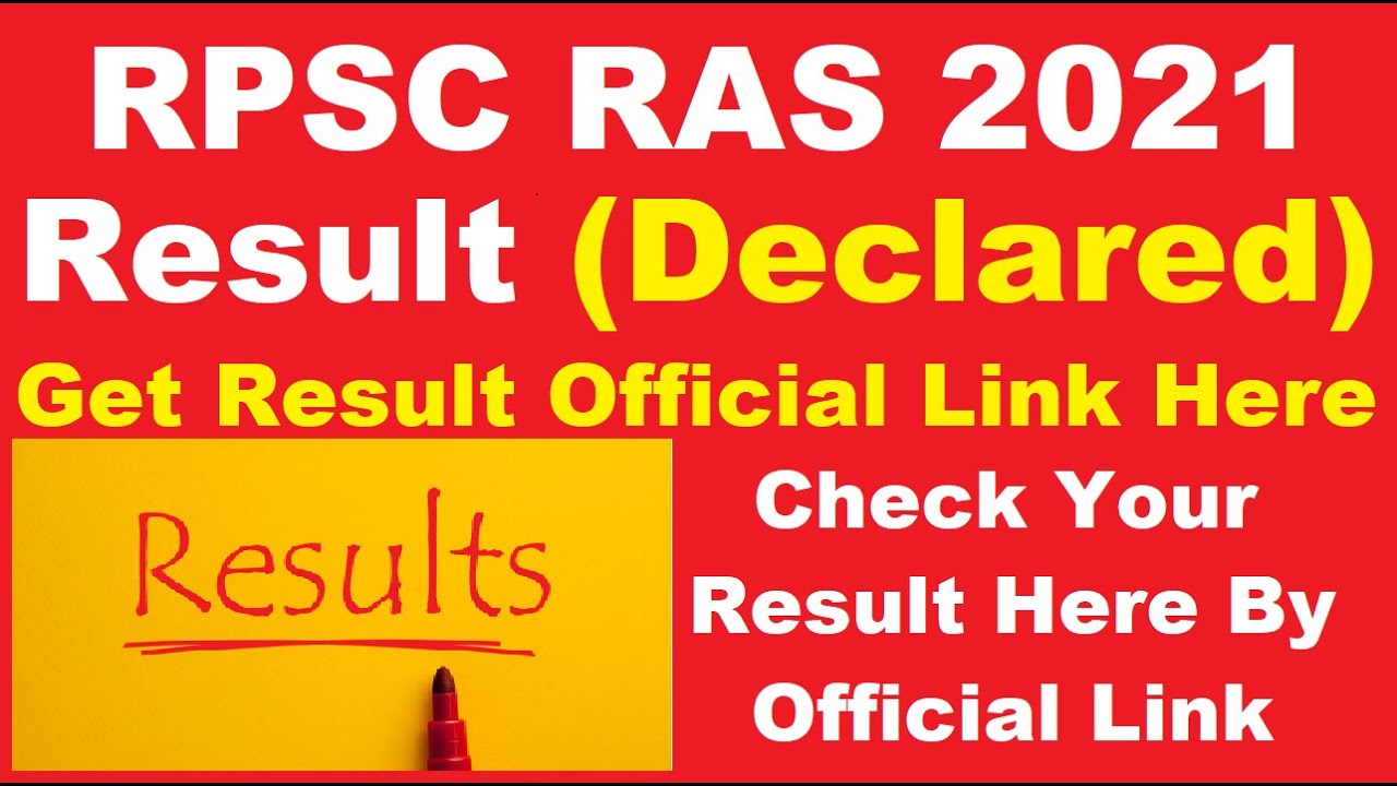 RPSC RAS 2021 Final Result (Declared) - How To Check RPSC RAS 2021 Marks