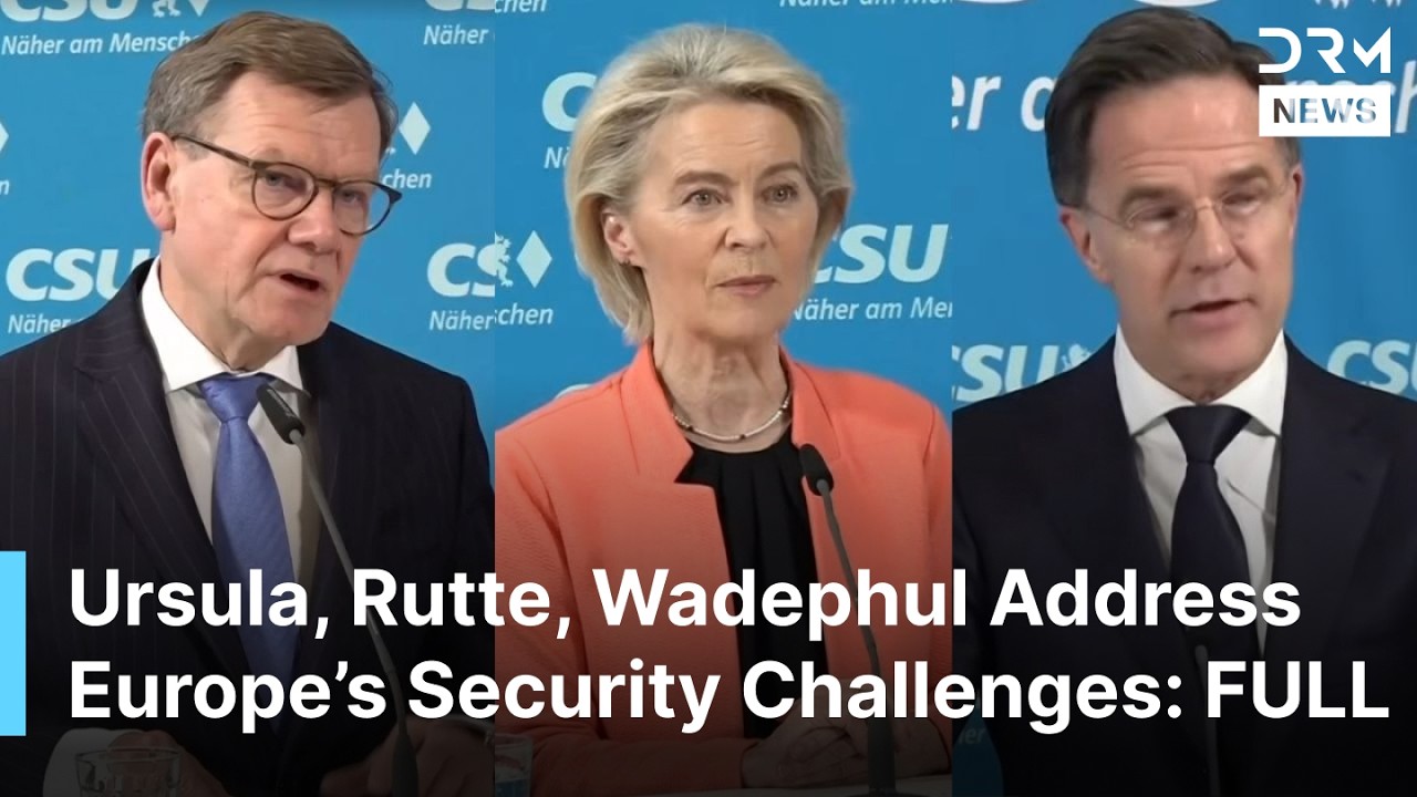FULL PRESSER: Von der Leyen, Rutte, Wadephul & S&ouml;der Address Europe&rsquo;s Security Challenges | AC1B