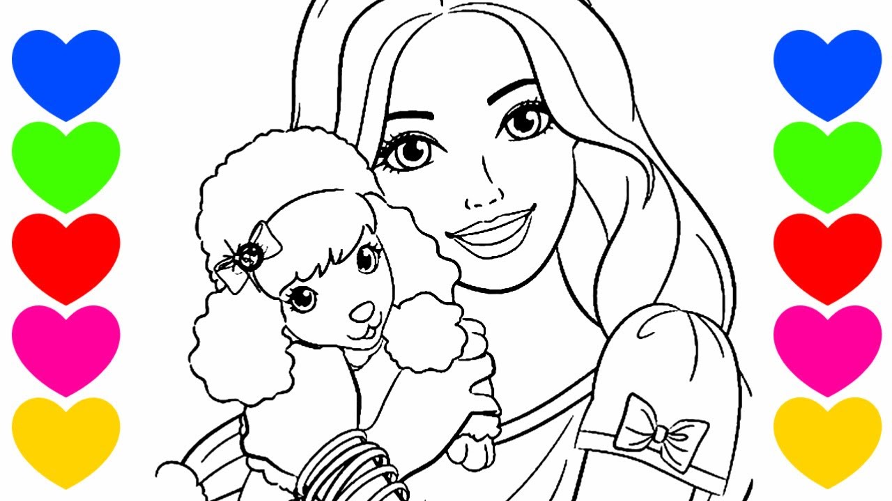 Pintar Desenho da Barbie | Colorir Desenho da Boneca Barbie em Português