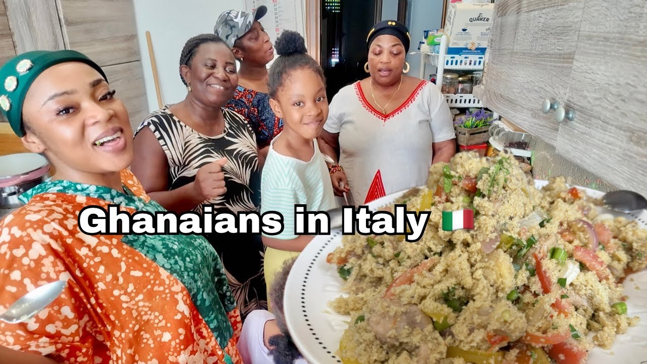 Ghanaian living in Italy COOKING ARAB COUSCOUS with Vegetables / vlog 2025