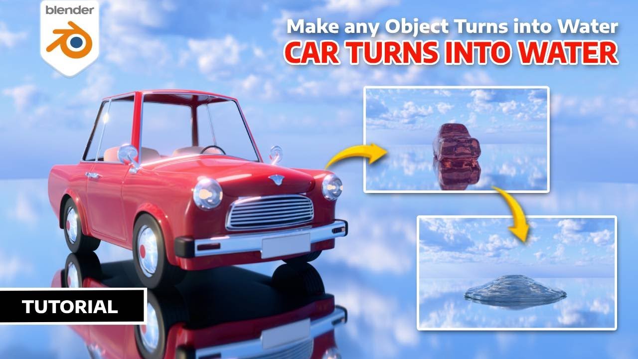 Turn Your Car Into Water with Fluid Simulation | #blender3d #artofabhitutorials #tutorial #fluid