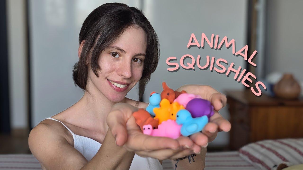ASMR Unboxing Collectible Squishy Toys 🐙 Crinkle Sounds, Plastic Packaging, Whispered