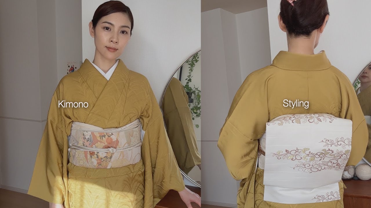 色無地に名古屋帯と袋帯を合わせてみました | Kimono Styling