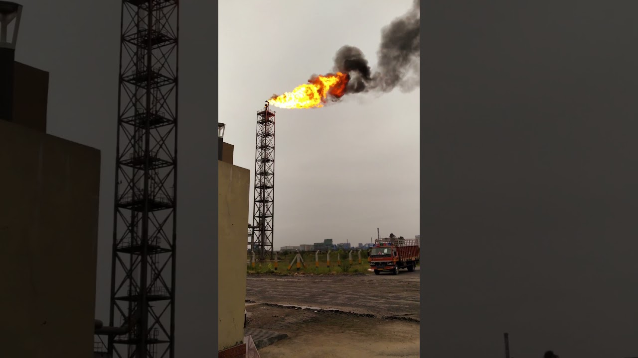 Gas flaring #gasfield #fire #gas