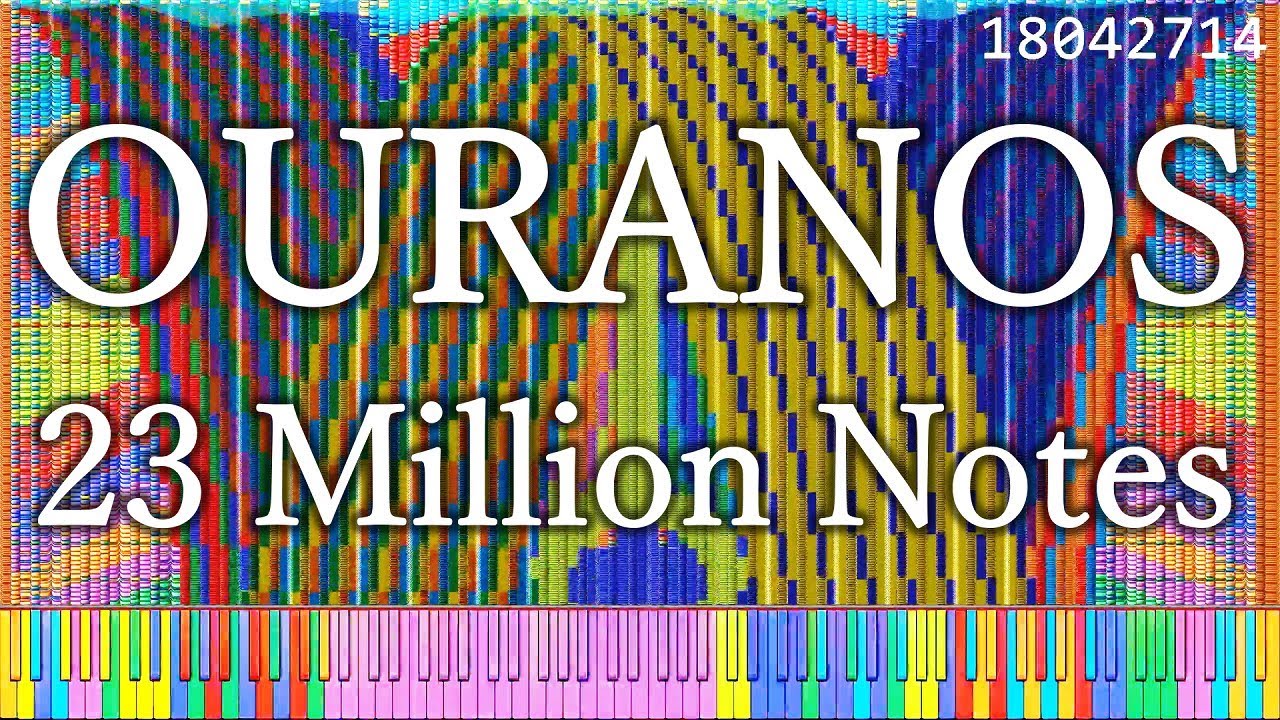 [Black MIDI] Ouranos - 24.3 MILLION NOTES - A Collaboration with The Romanticist - 5000 Subscribers