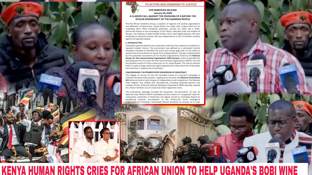 African Activists Join Bobi Wine Calls African Union and EU To Intervene.Free Him, Wife & Supportes