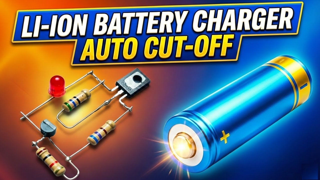 Homemade Lithium-Ion Battery Charger 🔋 | Safe Auto Cut-Off Design