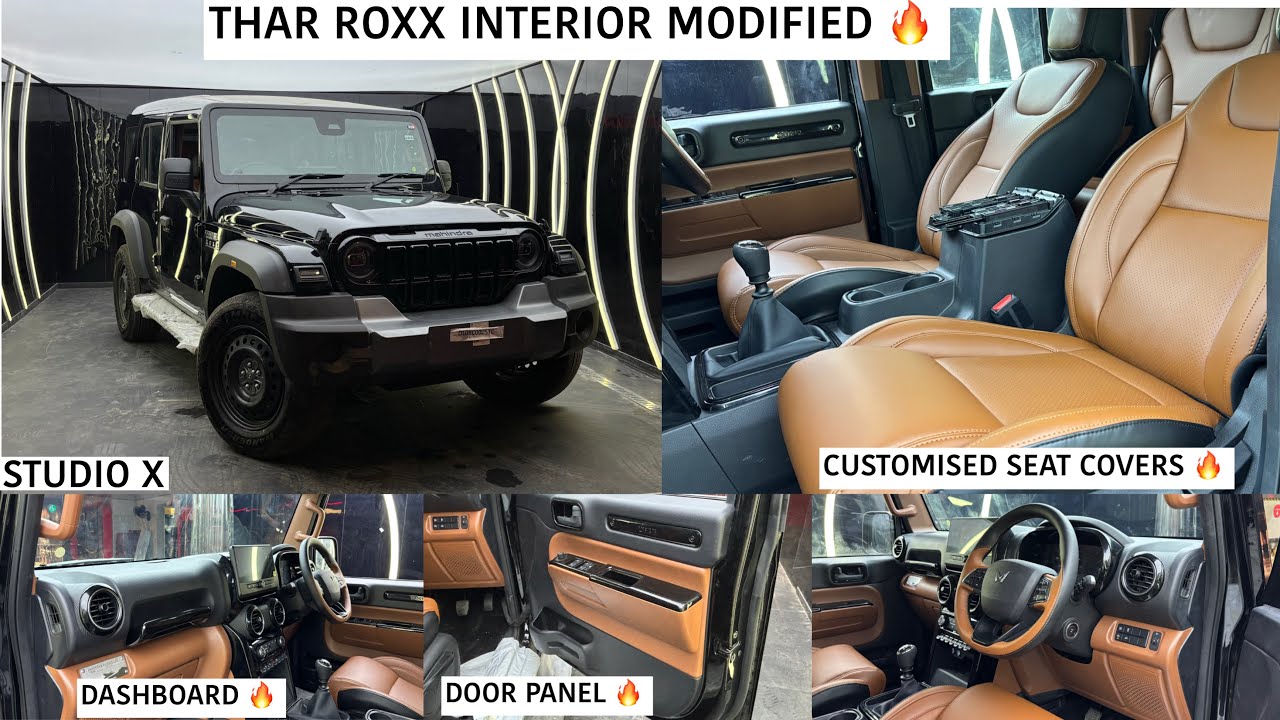 THAR ROXX NEXT LEVEL INTERIOR MODIFIED 😍| DASHBOARD ✅ SEAT COVERS ✅