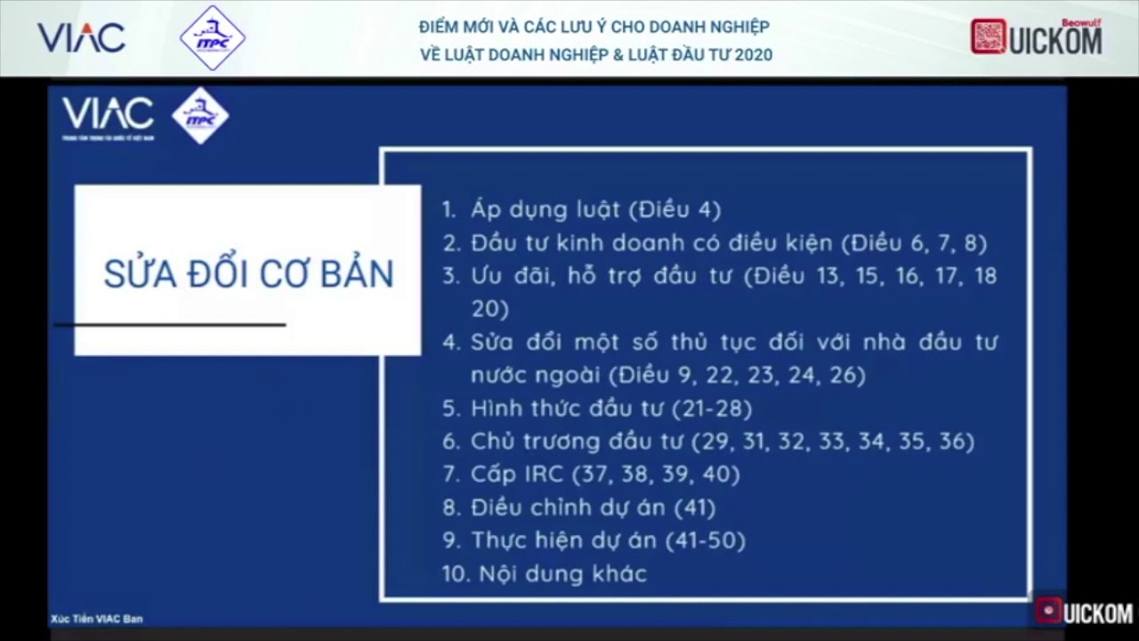 4. Những sửa đổi cơ bản của Luật dầu tư 2020 | Ông Phạm Tuấn Anh - Phó phòng Kinh tế đối ngoại DPI