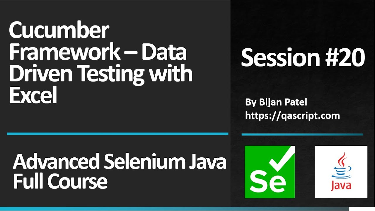 Advanced Selenium Java Full Course Session 20- Cucumber Live Project- Data Driven Testing With Excel