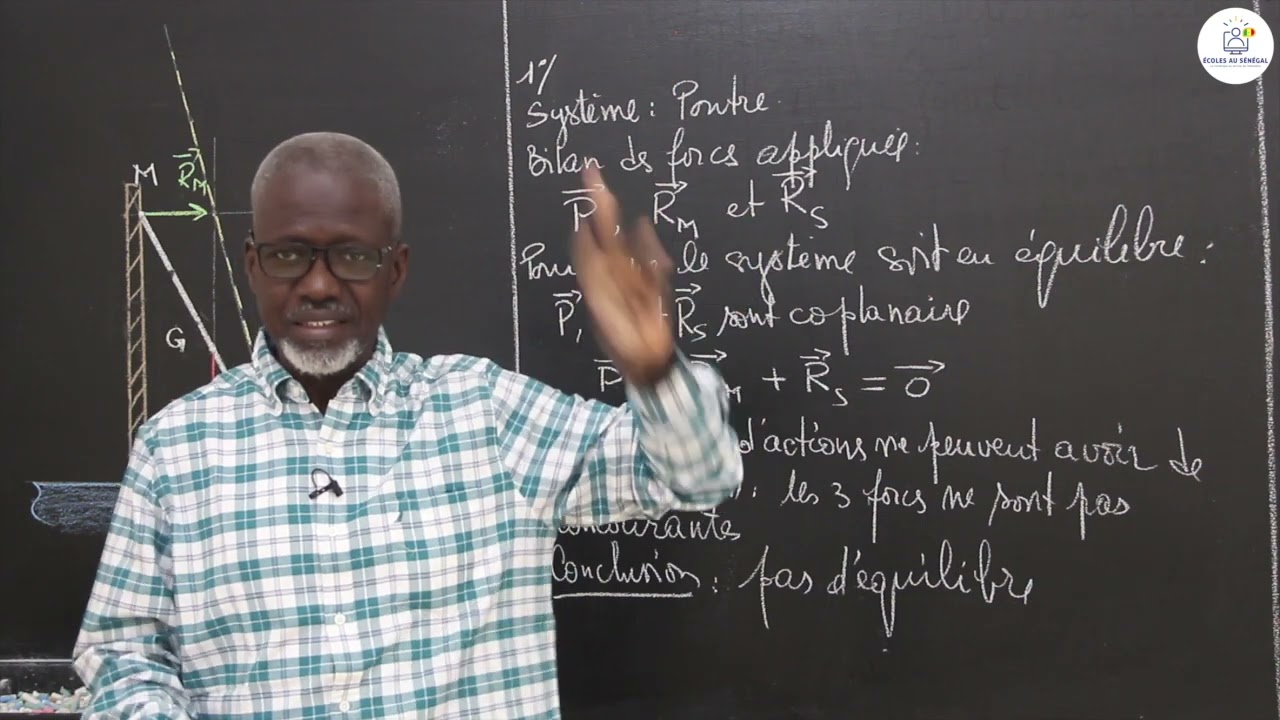 Exercices - Seconde S - PC : Équilibre d'un solide soumis à des forces non parallèles / Suite 1