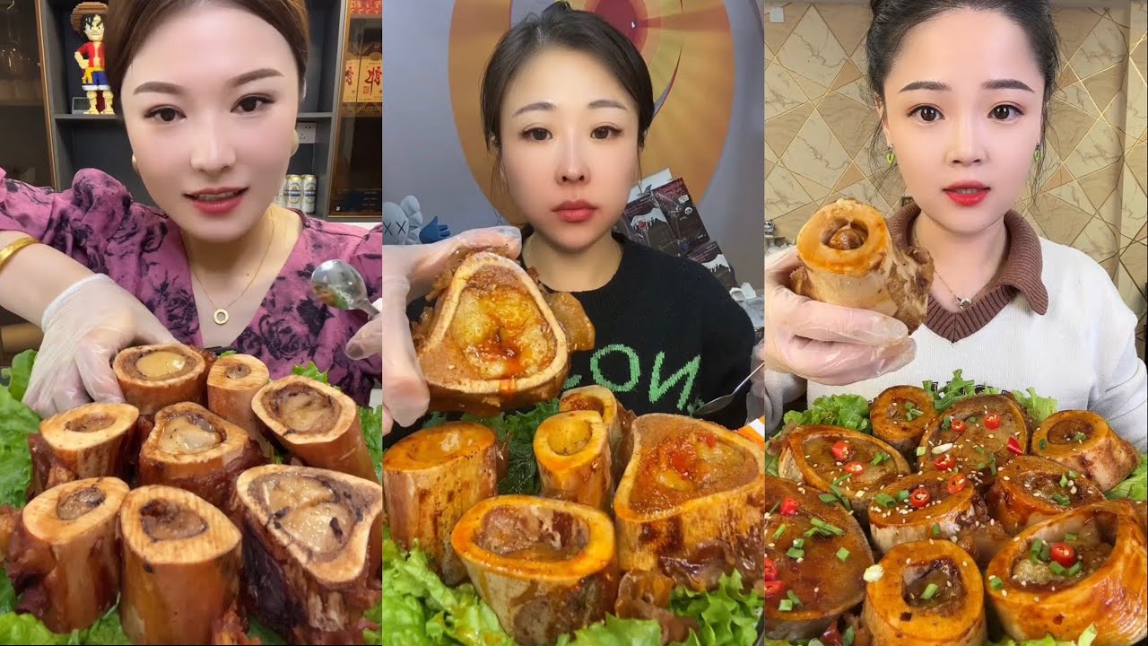 asmr mukbang thánh ăn tủy xương- beef bone marrow- sumsum tulang daging lembu- utak ng buto #9
