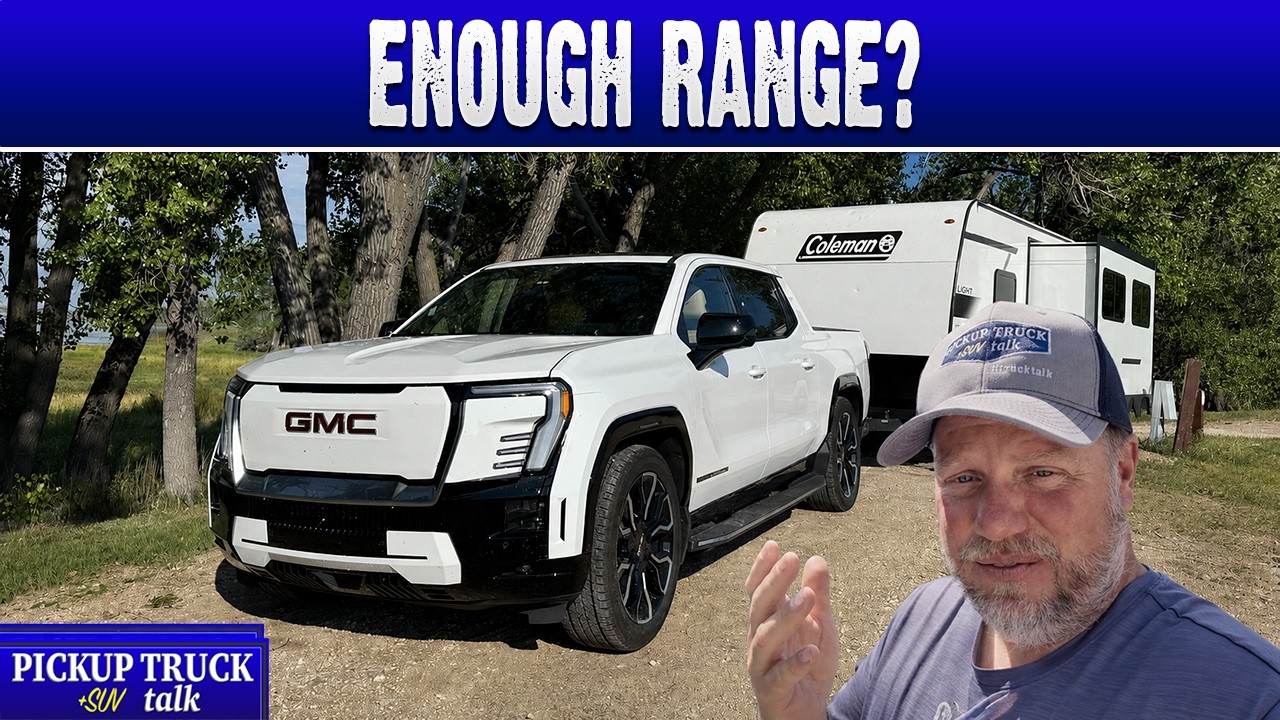 Я отправился в кемпинг с 30-футовым прицепом на GMC Sierra Denali EV 2026 года