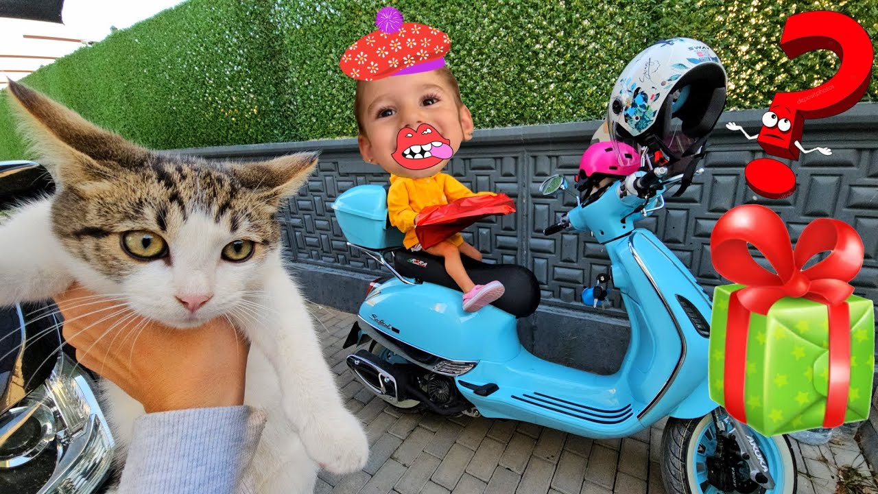Eva'yı Motosikletle Okuldan Almaya Gidiyorum ve Sürpriz Veriyorum