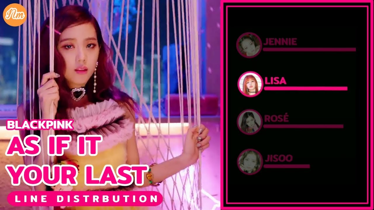BLACKPINK - AS IF IT'S YOUR LAST (LINE DISTRIBUTION)
